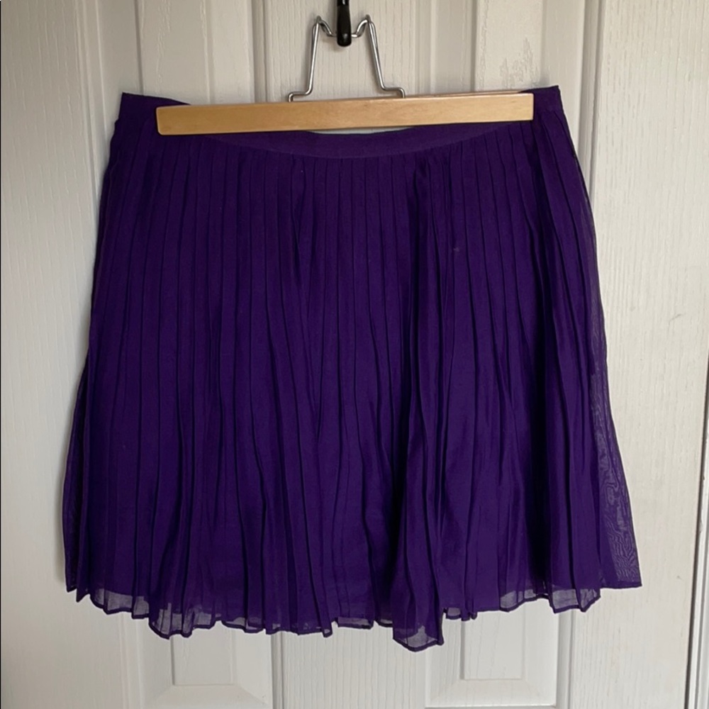 JCREW Purple Pleated Skirt